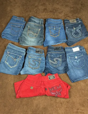 Y2k embroidered mini shorts
