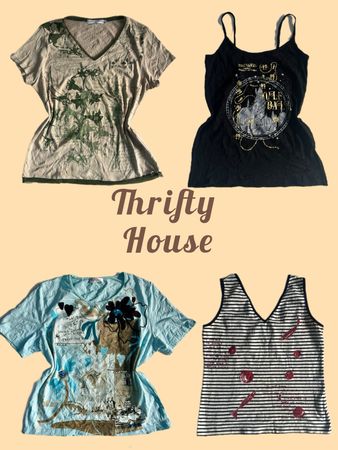 Y2K Graphic Femme Tees(TH/581)