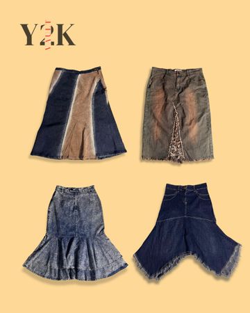 Vintage Y2K Denim Skirt Bundle (Yv-757)