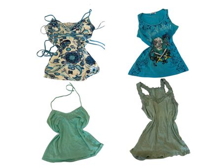 Y2K Electric Blue Cami Tops -ST-149