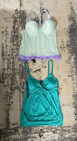 Y2K Laced Cami Tops