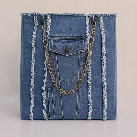 CR2242 UPCYCLED DENIM KETTEN SHOPPER TASCHEN