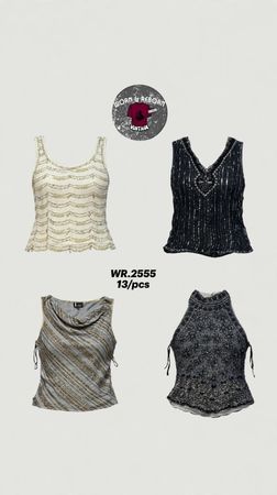 Y2K beaded tops WR-2555