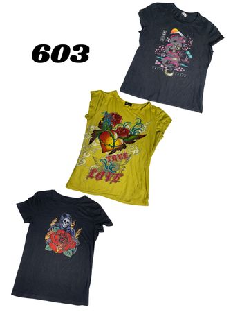 Y2k printed t shirt for women (brand) bebe Harley diversion etc.