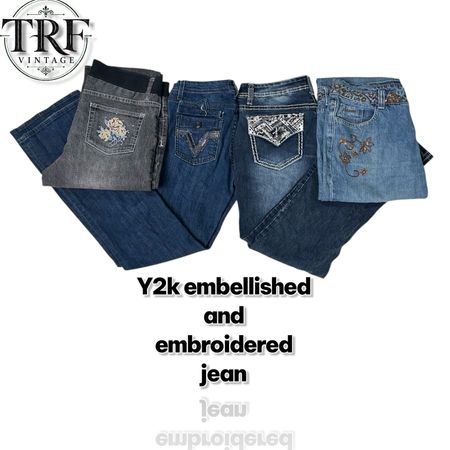 #157 Y2K embroidered and embellished jeans
