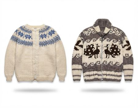 (FV-2435)Vintage Nordic Knitwear Mix | Chunky Winter Cardigans