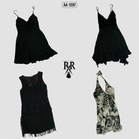 Robe Mix Élégance Sombre Y2k (AA-1597)