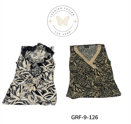 Women’s Vintage Y2K short sleeve  Poly Blouse Bundle | Wholesale Collection (GRF-9-126)