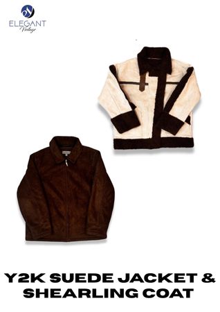 Y2K Suede Jackets & Shearling Coat- EV2273