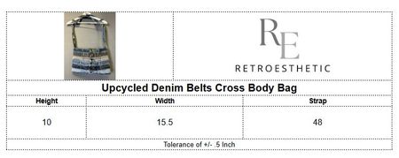 Upcycled Denim Belts Cross Body Bag