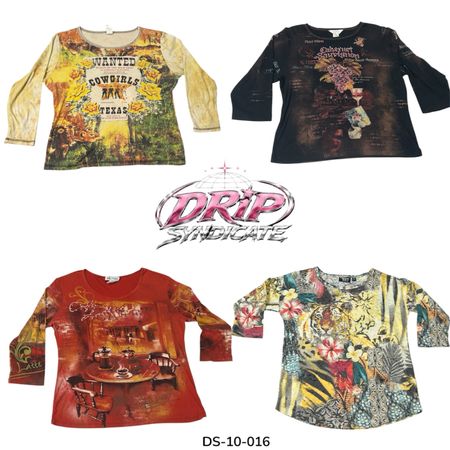 Edgy Y2K Printed Blouse For Cool Girl Looks (DS-10-016)