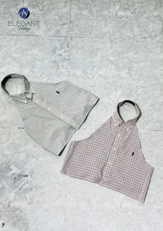 Top halter upcyclé Ralph Lauren Polo - EVR0501