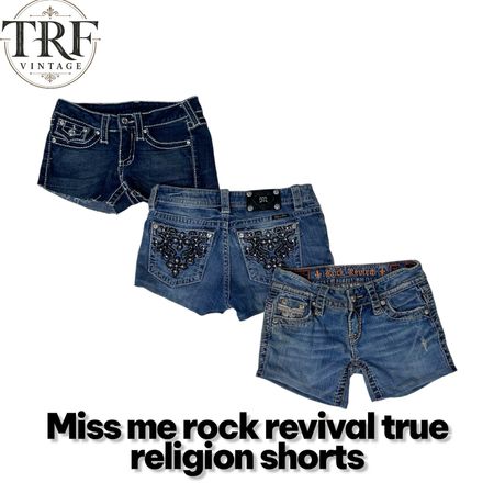Miss me true religion rock revival sexy shorts#116
