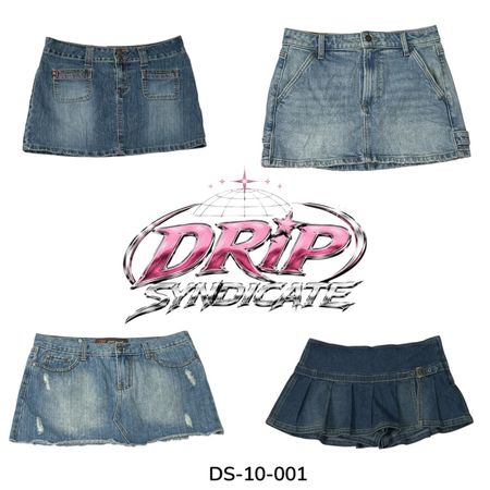 Low Rise Y2K Denim Mini Skirt (DS-10-001)