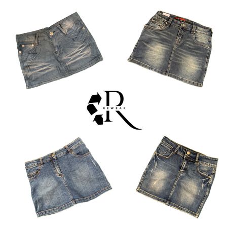 Y2K Era Cyber Girl Denim Mini Skirt RW-2269