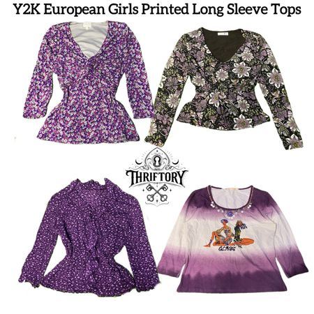 Y2K European Girl Printed Long Sleeves Tops TY-159