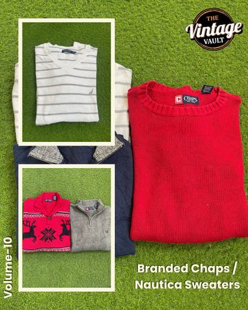 Branded Mix Sweaters Of Chaps & Nautica , Volume : 10, 10 Pieces