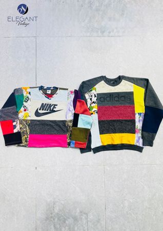 Upcycled Adidas Patchwork Sweatshirts - EVR0604