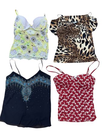Y2K soie mignonne Tops 1243