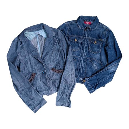 Y2K Vintage Denim Jackets – Women’s Cropped Denim Jacket