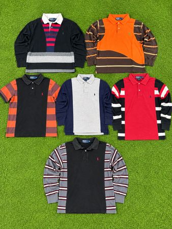 vintage polo ralph lauren reworked upcycled polo rugby shirt