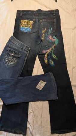 Most embellished Y2K bootcut jeans N109