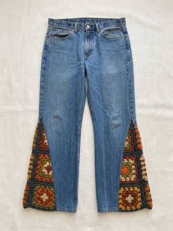 Upcycle Levis Jeans avec Crochet (Dv-10-39)
