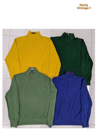 💥 RV4531 Tommy Hilfiger 1/4 Zip Strickwaren