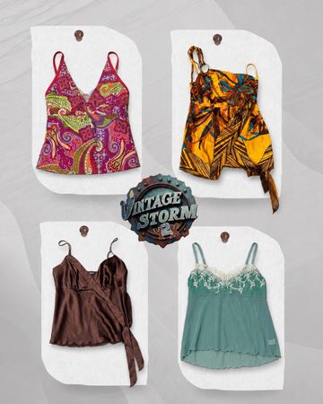 Y2K Grunge Poly Blouse