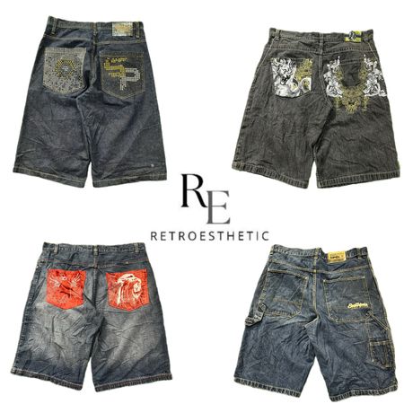 Y2K Einzigartige Denim Jorts RE-3703