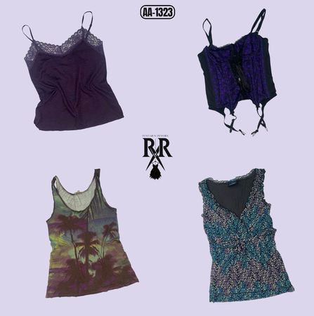 Y2k Blueberry Vibe Mix Tops (AA-1323)