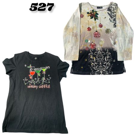Christmas Baby Tees (brands)Onque Casual , studio Gem & one world live and let live #527.