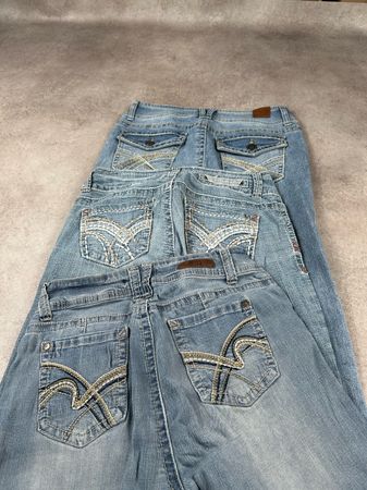 Y2k EMBROIDERY BOOTCUT JEANS | shipping from germany 🇩🇪