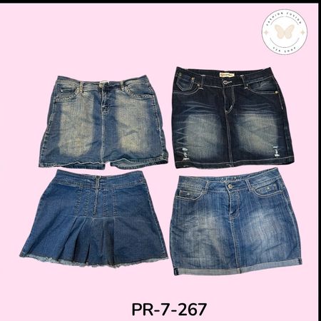 Women’s Vintage Denim Midi Skirt – Classic Y2K Everyday Fashion (PR-7-267)