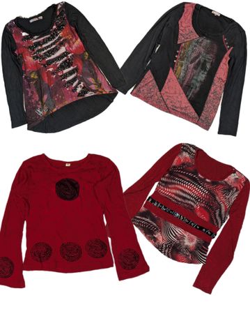 Y2K Grunge Aesthetic Graphic Long Sleeve Tops(TR-1017)