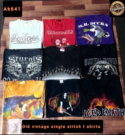 vintage single stitch t shirt 80s and 90s ak641