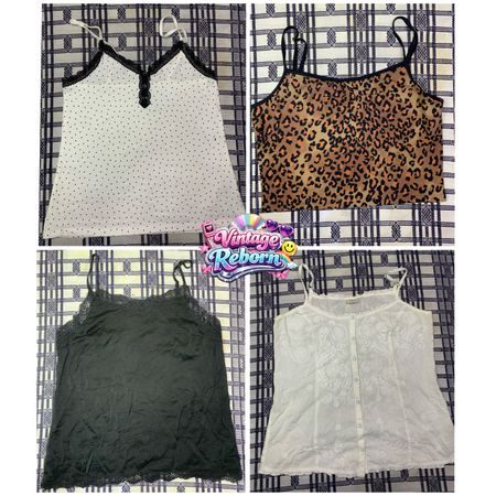 Y2K Vintage Lace & Printed Cami Bundle | VR-364