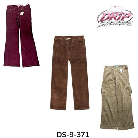 Y2k Low Rise Branded  Corduroy Pants (DS-9-371)