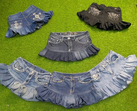 8124 - Gonne in denim mini riciclate