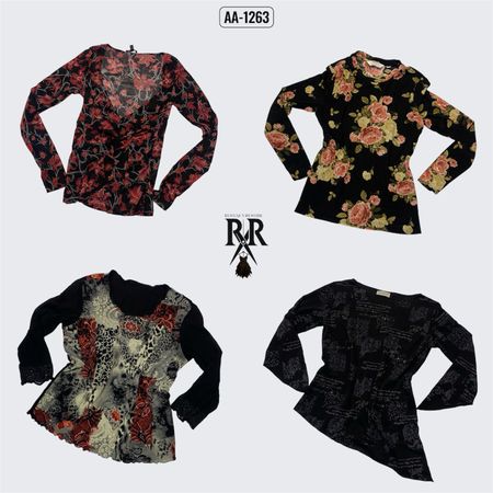 Y2k Black Gothic Full Sleeve Tops (AA-1263)