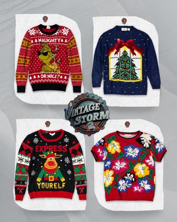 Y2K Weihnachts-Pullover