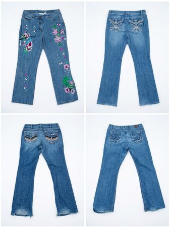 Jean Vintage Curaté – Style Y2K Embelli et Brodé (Z-22)