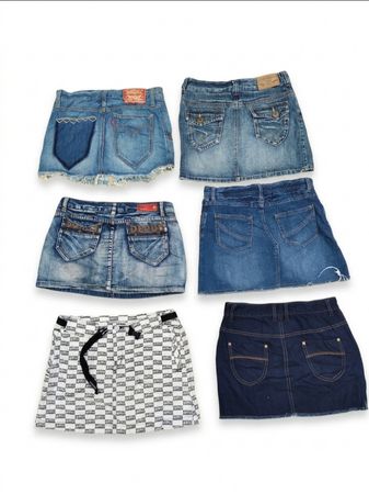 Mixed Lot of Women’s Vintage Denim Mini Skirts(VM-187)