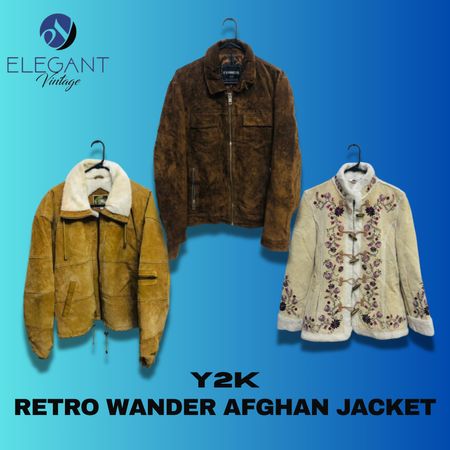 Y2K Retro Wander Afghan & Suede Jackets - EV1199