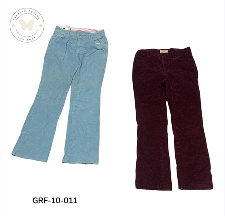 Y2K Corduroy Pants | Vintage 2000s Women’s Corduroy Trousers (GRF-10-011)