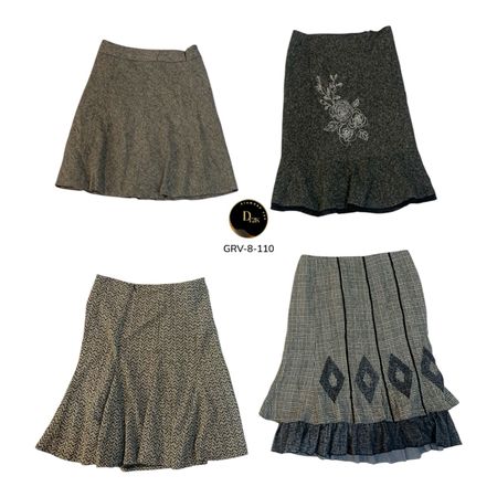 Women’s Wool Long Skirt – Premium Warm Fit Y2K Vintage Style Maxi Skirts. (GRV-8-110)