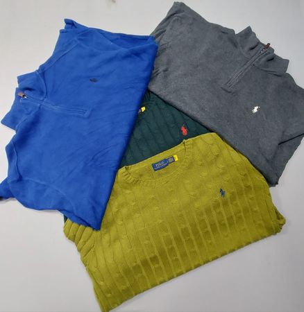 Maglioni Ralph Lauren – 1/4 Zip e Maglia a Treccia – Grado A/B – 10 Pezzi | 09-020