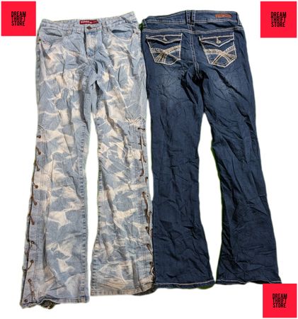 BOOTCUT Y2K INSPIRED JEANS BRAND'S INCLUDED APT9, GRACE ETC