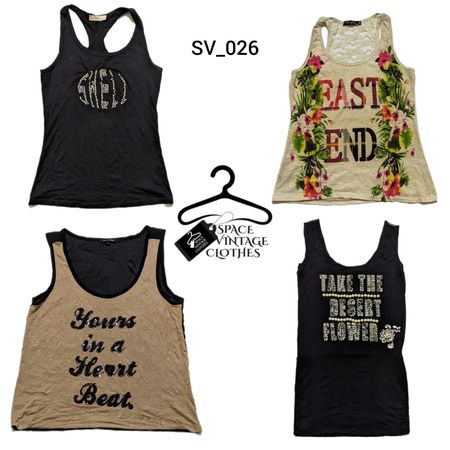 Y2K Embellished Sleeveless Tops (SV_026)