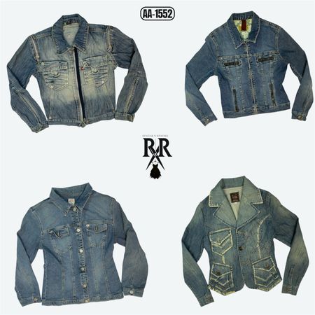 Veste en denim ajustée Y2K (AA-1552)